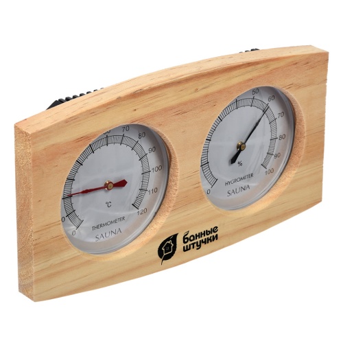 Термометр с гигрометром для бани и сауны Банная станция 18024 фото 3